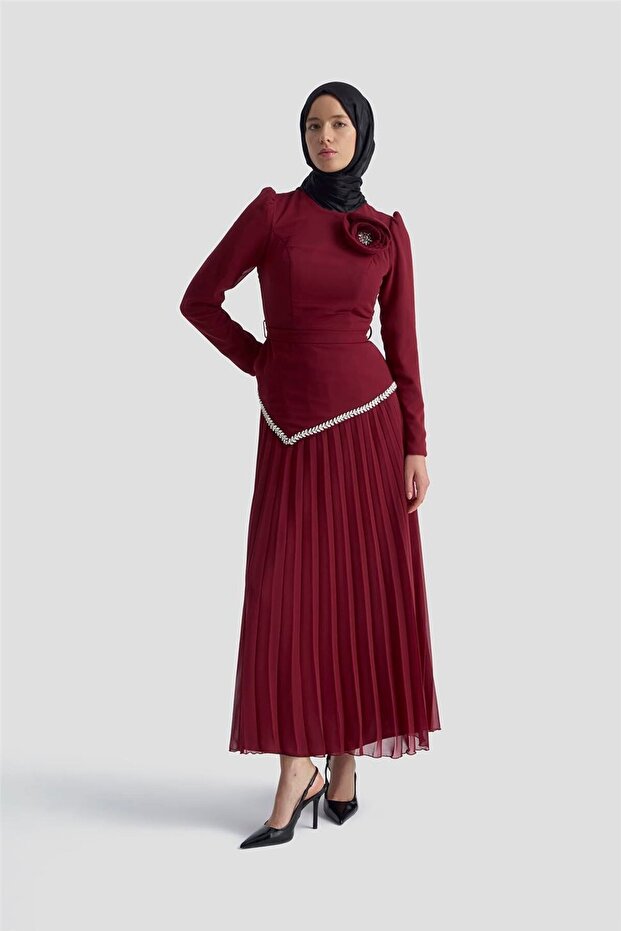 Evening Dress 25Yd9187 Bordo