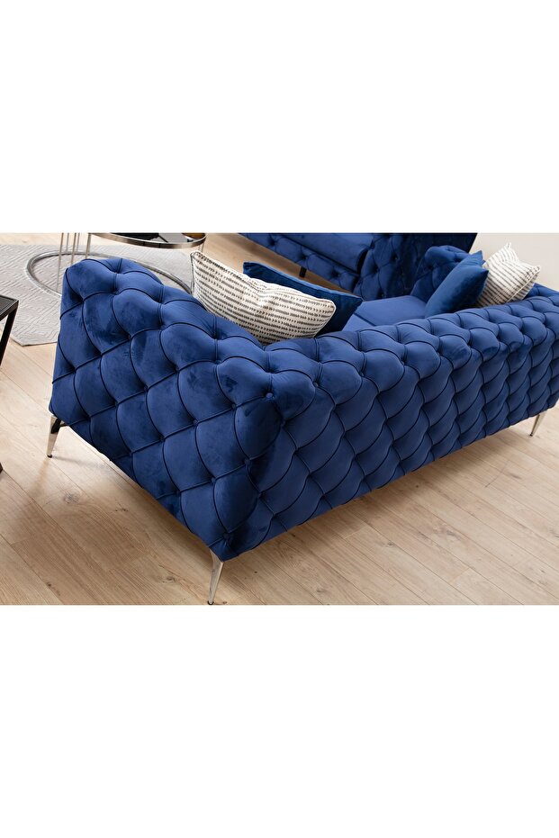 COMO ÜÇLÜ KOLTUK, MAVİ - 6