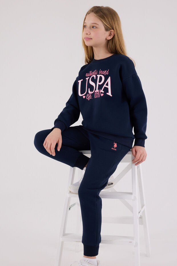 U.S. Polo Assn Girl's Navy Blue Tracksuit Set