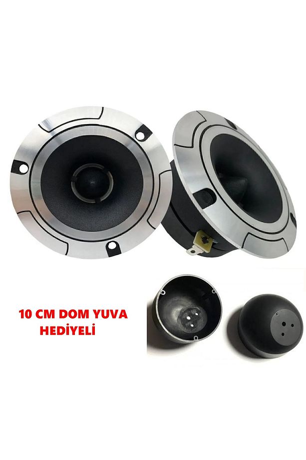 254 10 Cm 700 Watt 50 Rms Dome Twitter Twieeter 2 Adet (10 CM YUVA HEDİYELİ) - 1