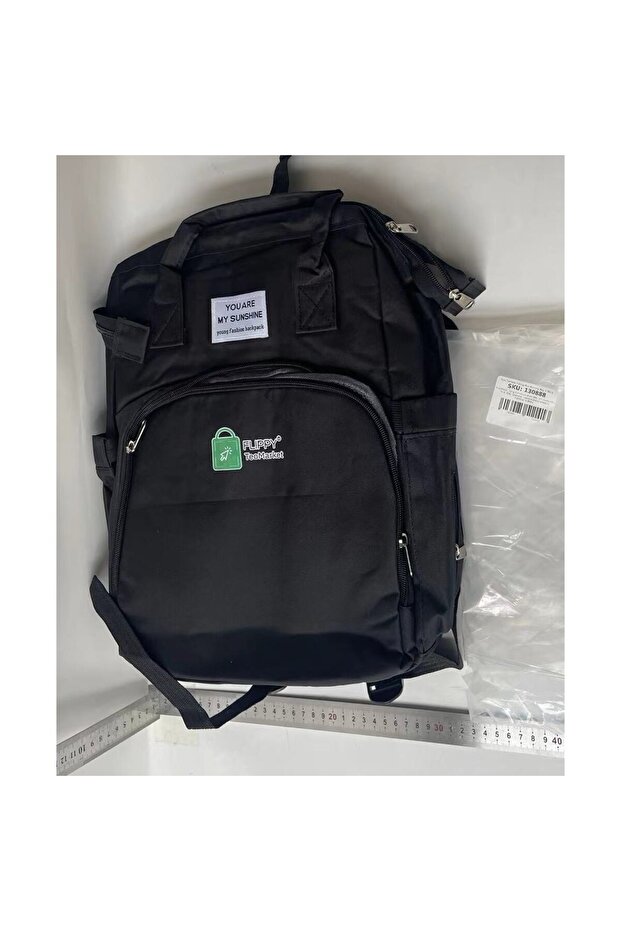 Multifunctional Backpack, Flippy, Crib, Changing Base, Thermal Pocket, Black - 2