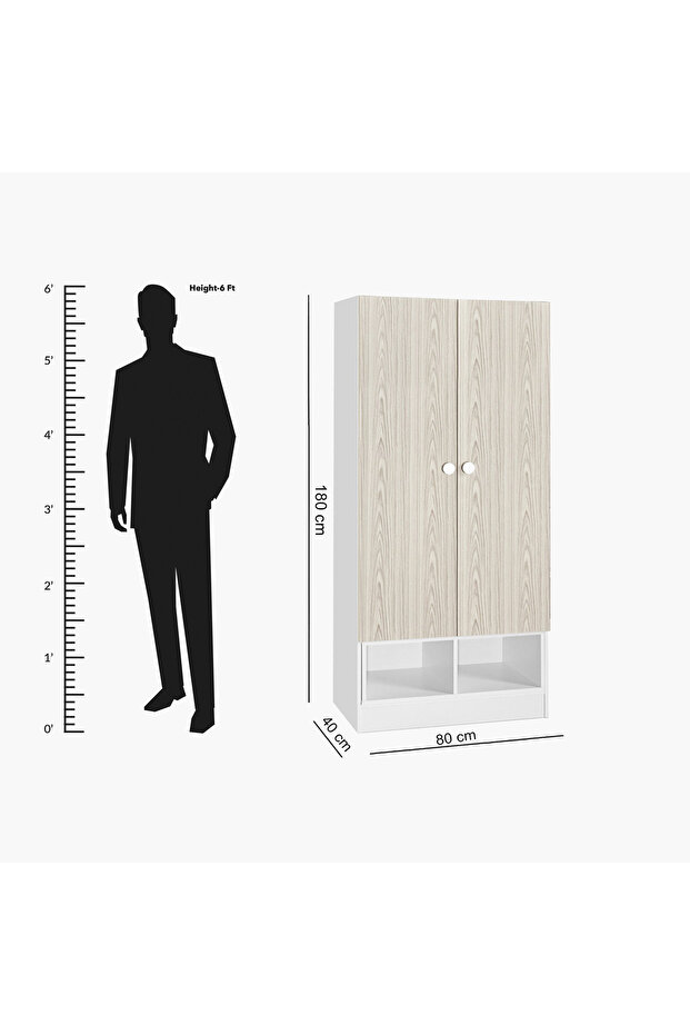 خزانة ملابس فانيليا ببابين - 8