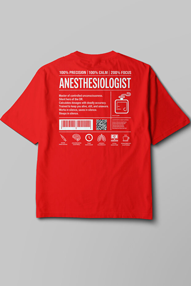 Anesthesiologist - Oversize T-Shirt Red Unisex