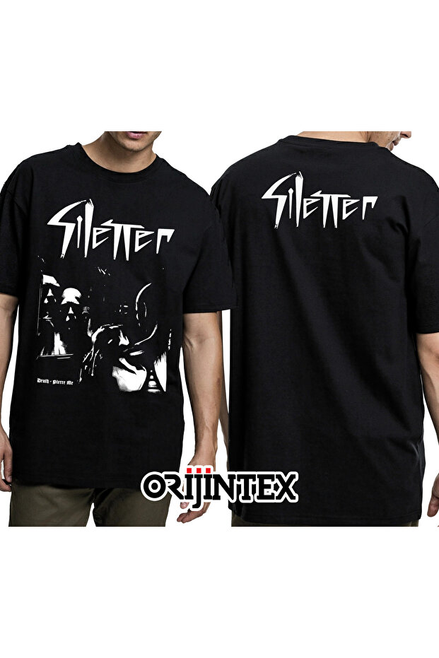 Silencer I Shall Lead You Shall Follow Front Back Printed Unisex Black Tshirt
