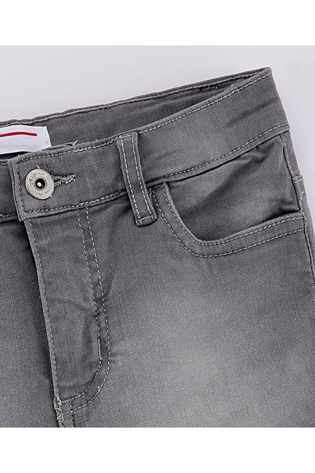 Basic Denim Shorts - Grey - 3