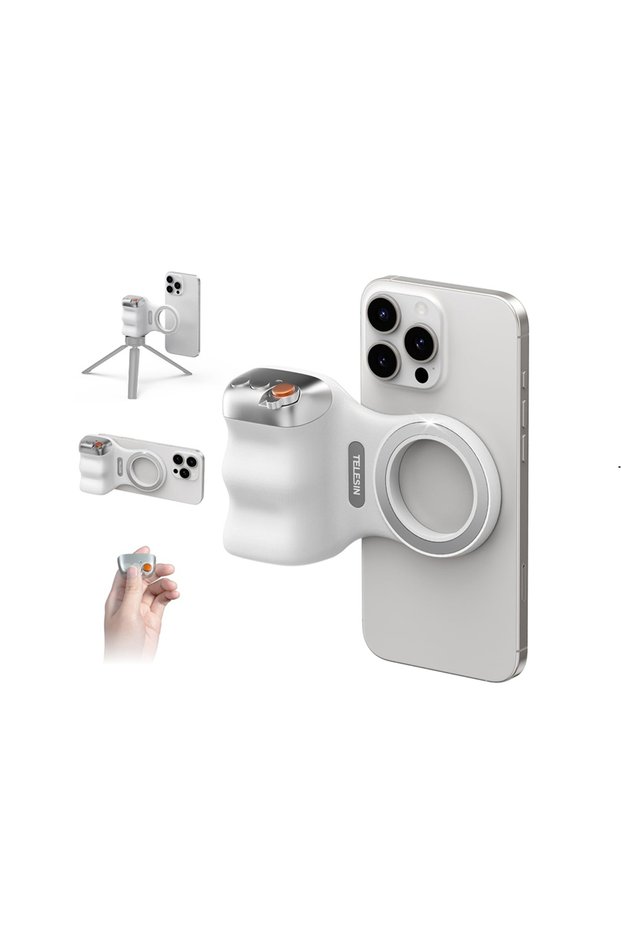 P1-MP-10 DSLR Style Magnetic Phone Camera Grip with Detachable Wireless Shutter
