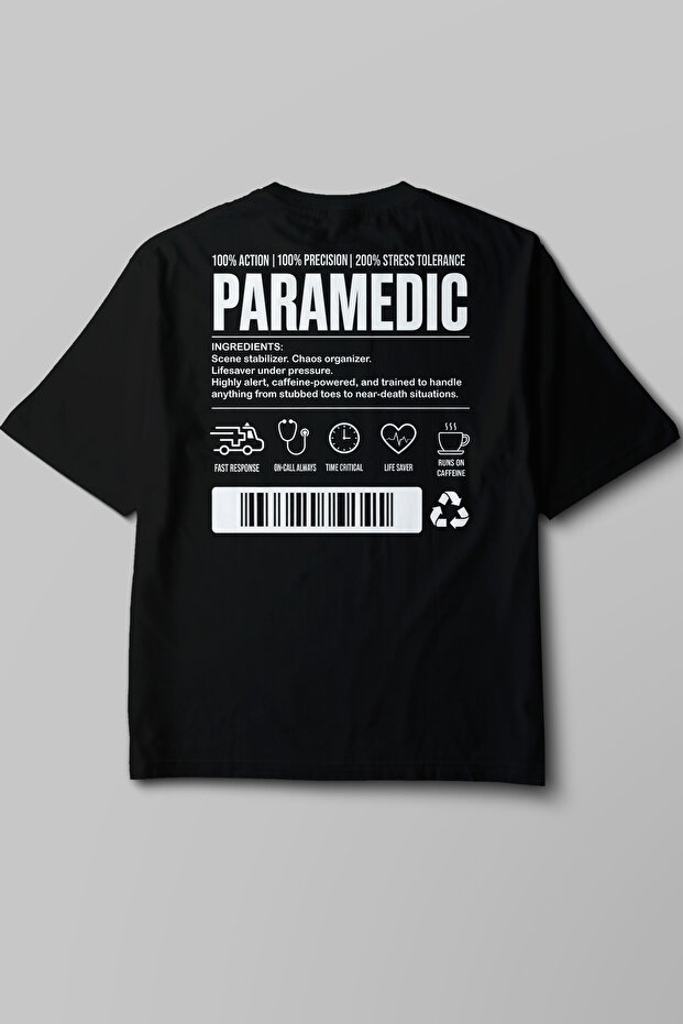 Paramedic - Oversize T-Shirt Black Unisex
