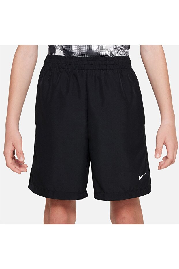 شورت منسوج بشعار Dri-FIT جرافيكي - أسود