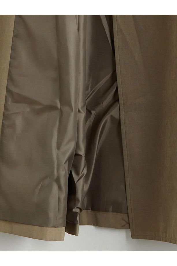 LCW Modest Kruvaze Yaka Oversize Kadın Trençkot (W5) - 7