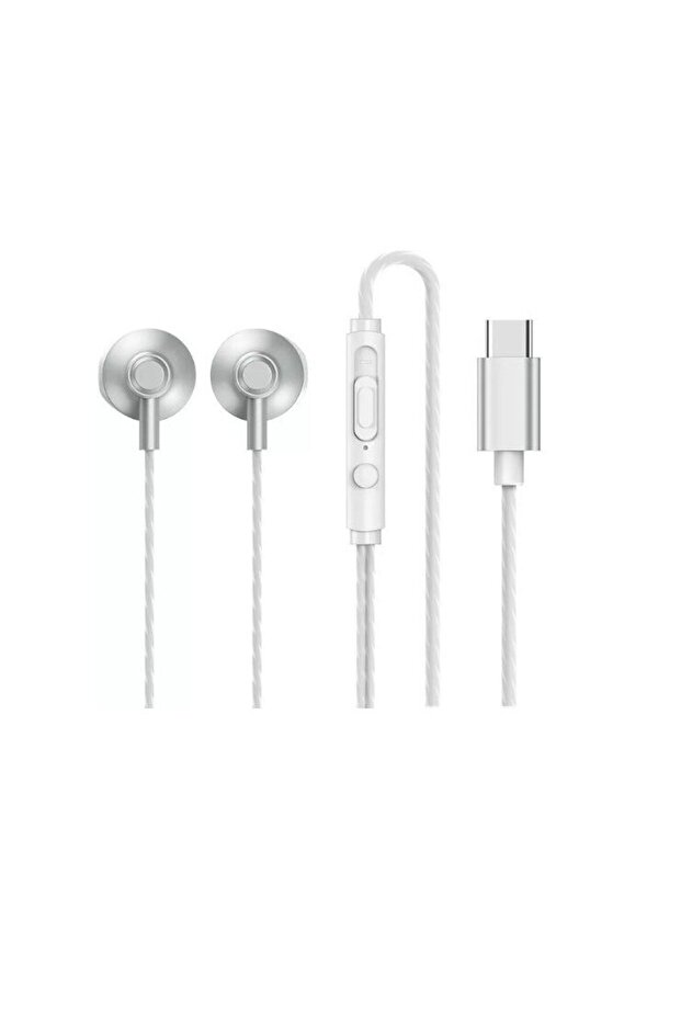 Căști cu microfon, conector tip C, argintiu - 3