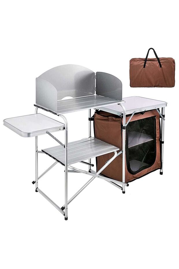 Luxi Katlanır Portatif Kamp Mutfağı Masası MZ - 4