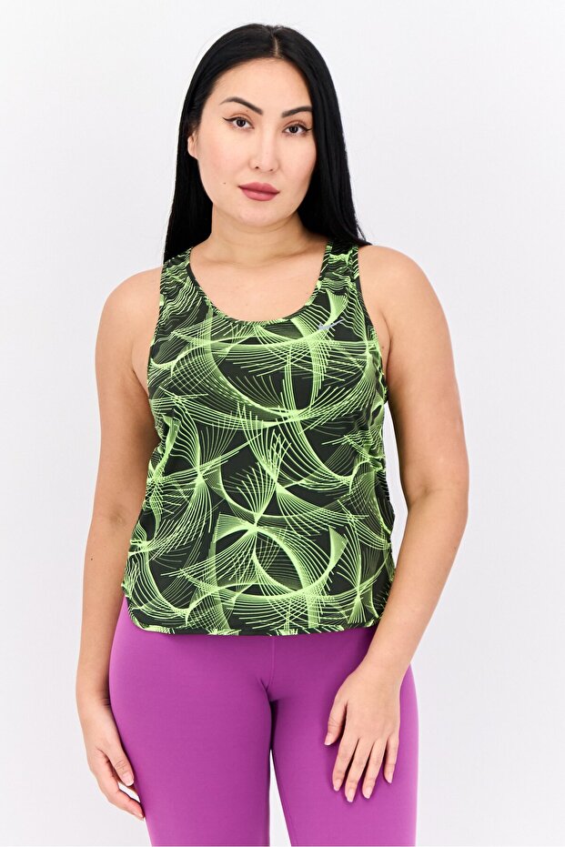 Women Dri Fit Sleeveless Running Top, Lime Green