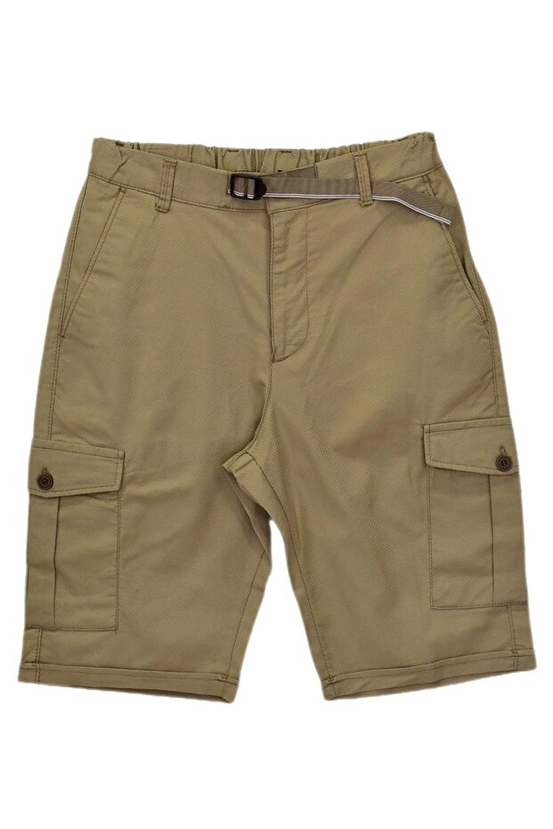 Men's Cargo Pocket Canvas Capri Shorts 1332 Bgl-St04762