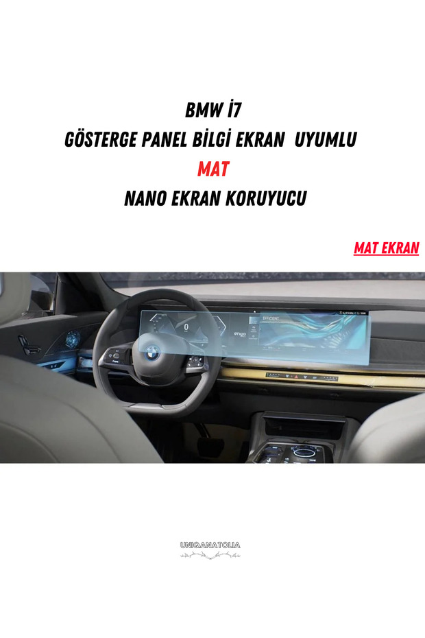 واقي شاشة غير لامع متوافق مع لوحة القيادة وشاشة العرض BMW i7