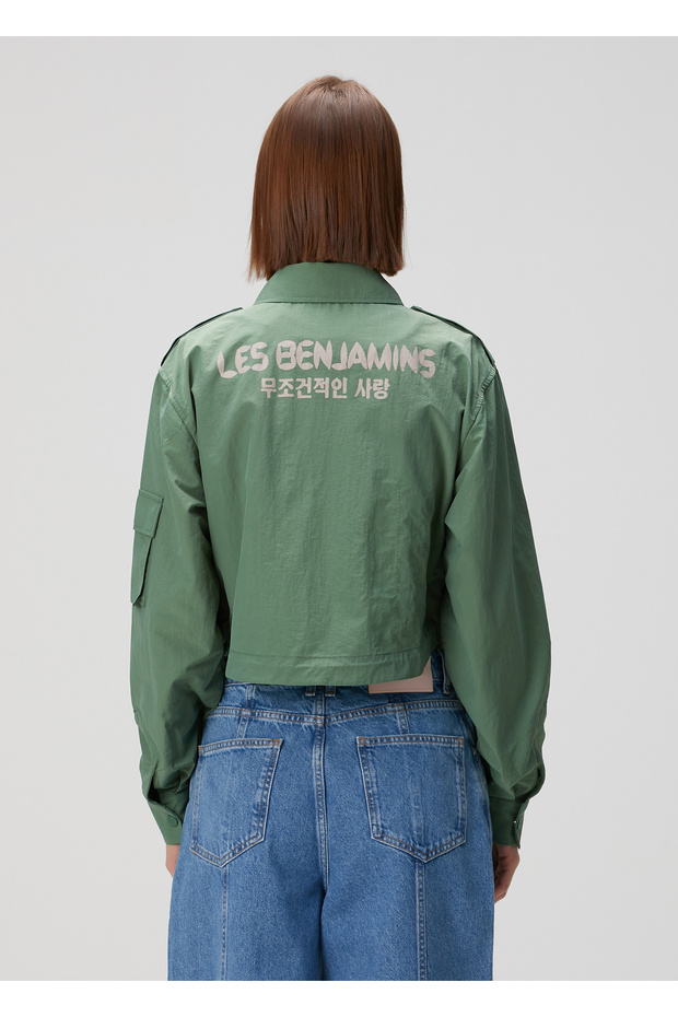 Haki Oversized Bomber Ceket - 4