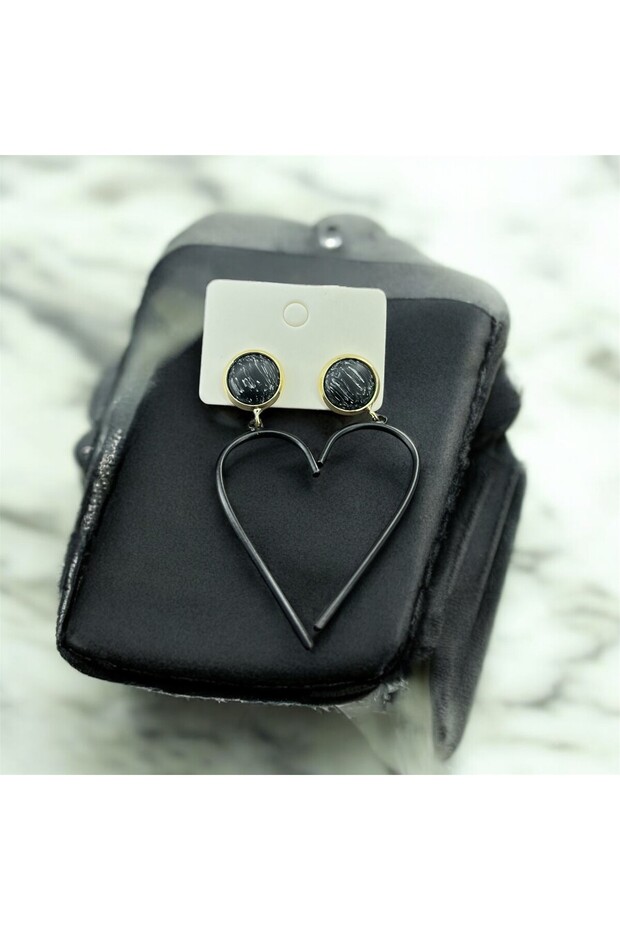 أقراط متدلية مرصعة بالأحجار - 1