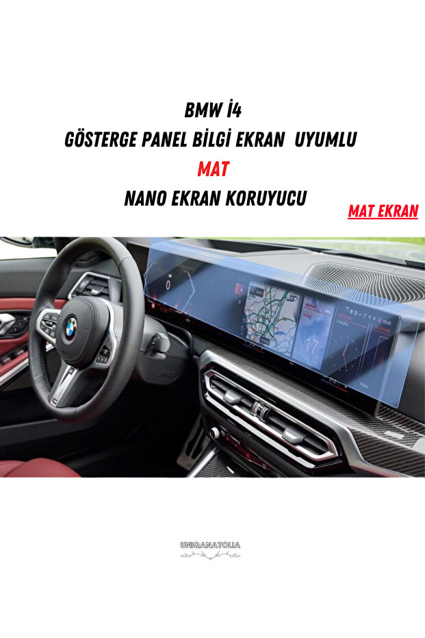 واقي شاشة غير لامع متوافق مع لوحة القيادة وشاشة العرض BMW i4
