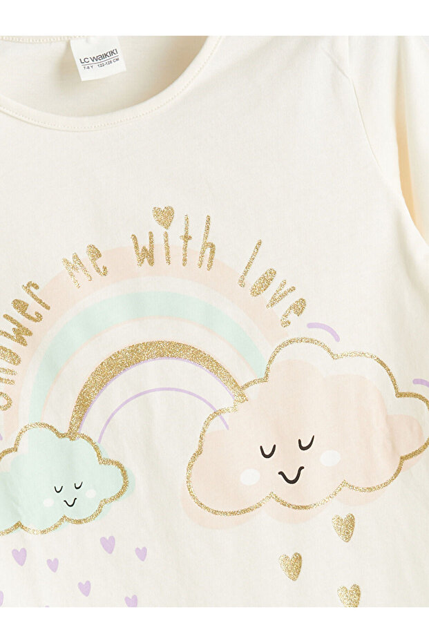 Bisiklet Yaka Kız Çocuk Pijama Takımı - 3