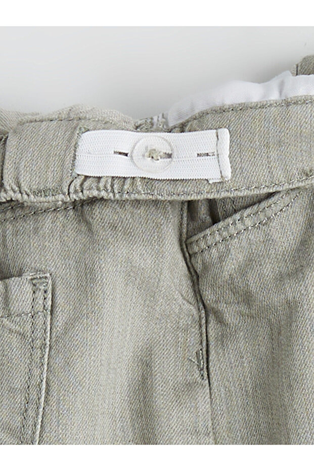 Bisiklet Yaka Kız Bebek Tişört ve Jean Şort - 7