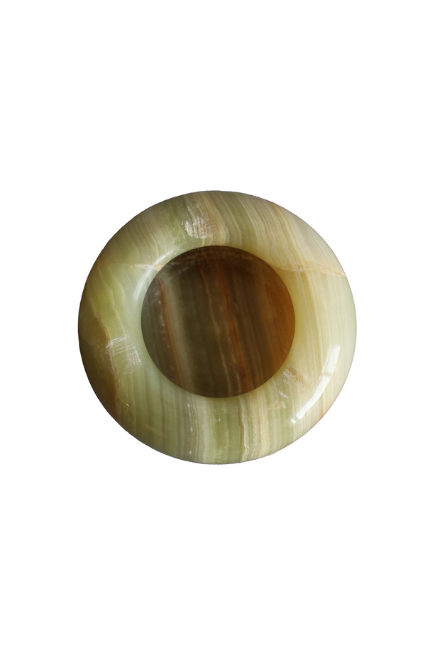 Original and Natural Onyx Stone Ash Tray – Handmade Decorative Stone Ashtray (7.6 cm X 2.8 cm)