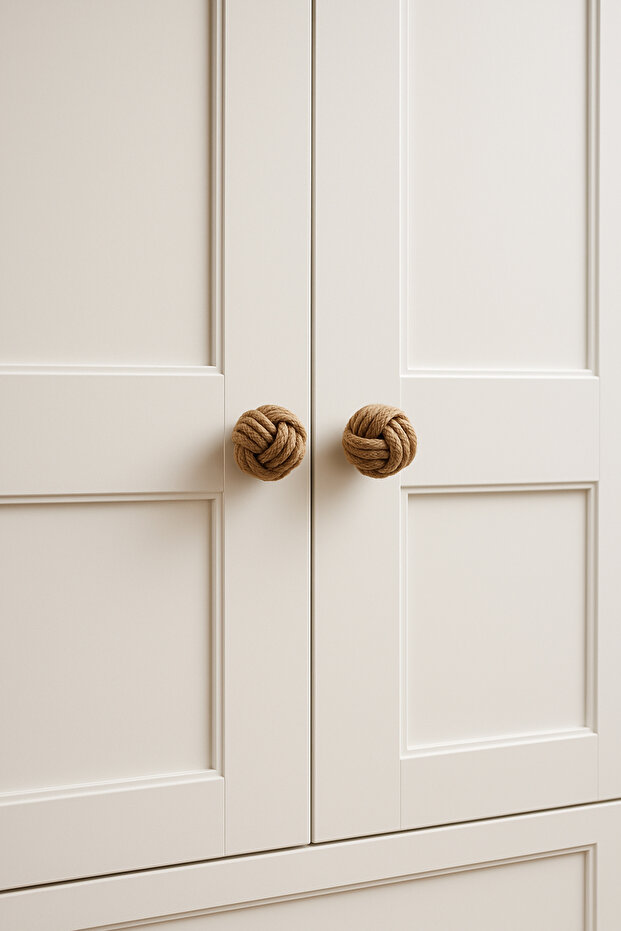 El Yapımı Hasır Rattan Kulp 2 Adet - 1