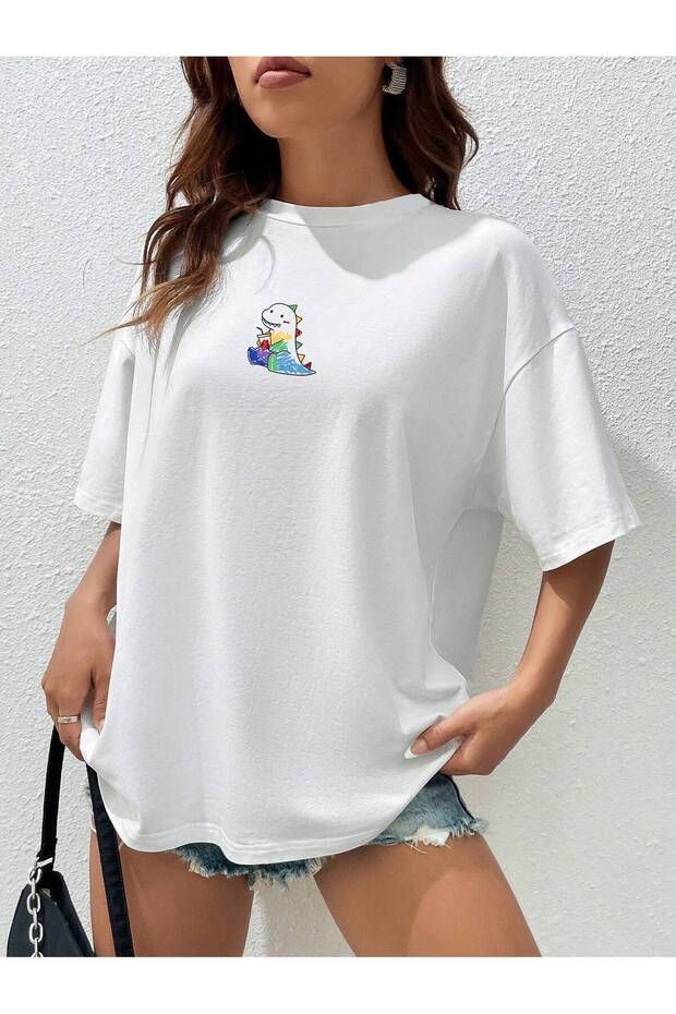Unisex Stylish Comfortable Oversize Cotton Crew Neck T-Shirt with Special Design Code 22503