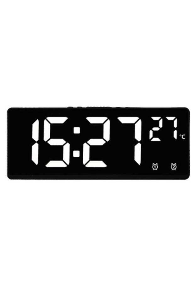 White Creative Multifunction Electronic Clock Simple Large Screen Clock Multi Group Alarm Clock Stud - 1