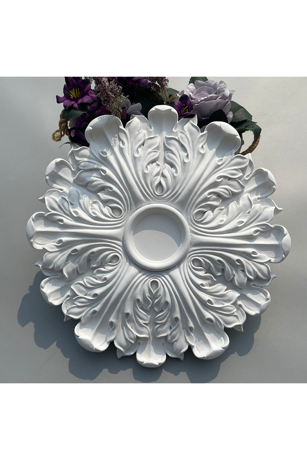 P38 PU Polyurethane Material Imitation Plaster Lamp Panel Living Room Chandelier Ceiling Crystal Lam