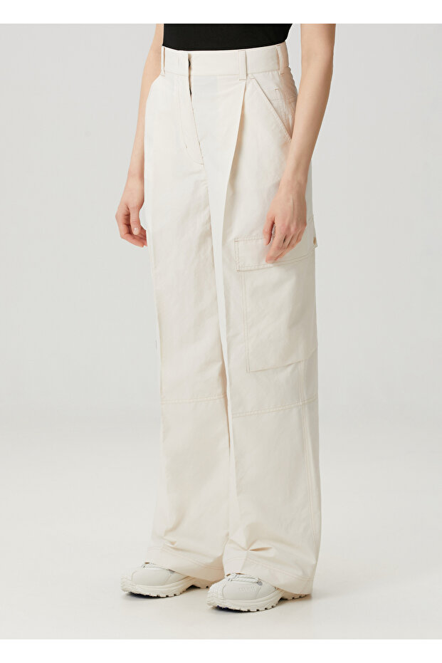 Krem Kargo Pantolon - 2