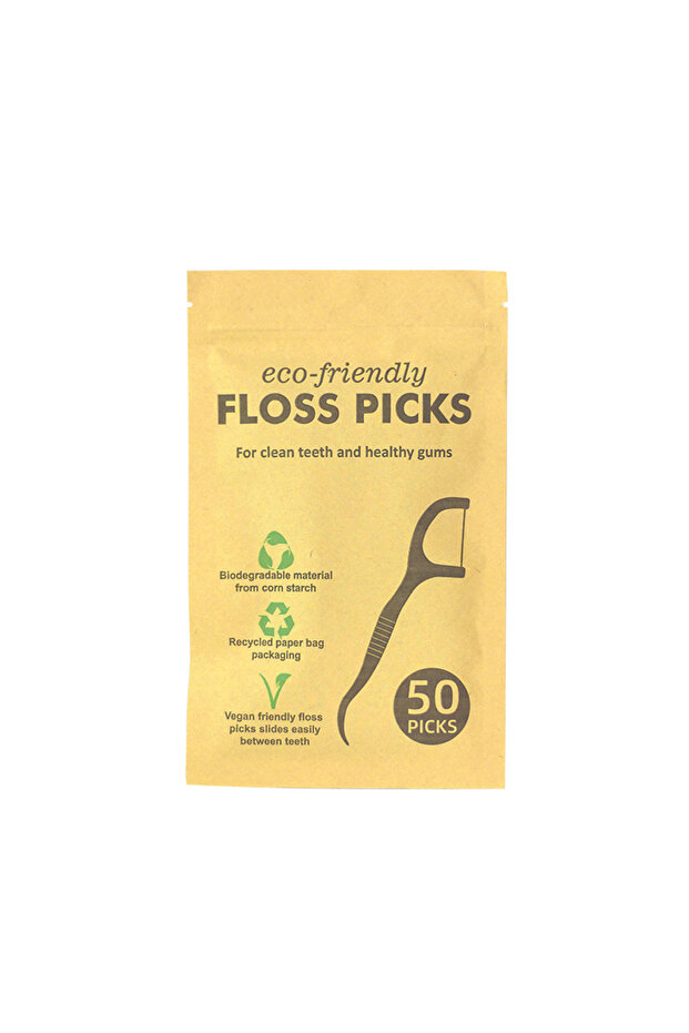 Dental Floss 50Pcs Floss Dental Cleaning Flosser Degradable PLA Environmentally Dental Floss Sticks