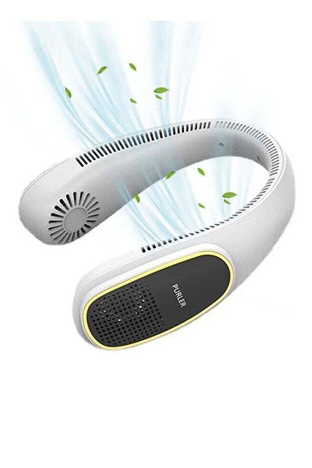 Bladeless Neck Fan with LED Display, 4000mAh, Wearable Cooling, 3 Speed