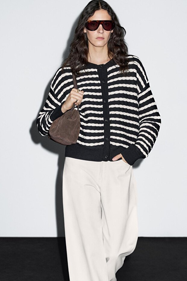 %100 pamuklu denizci triko hırka - 3