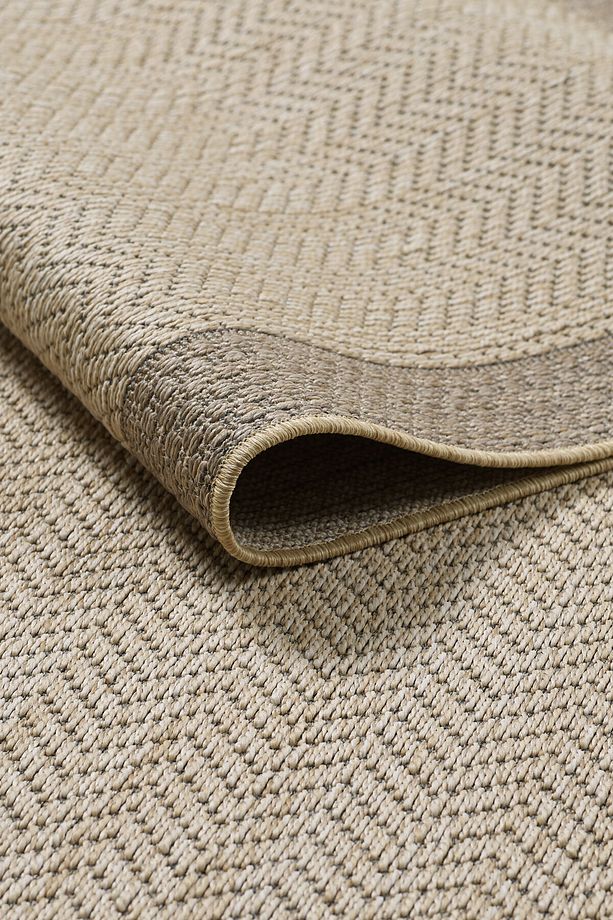 Hasır Bej Kahve Jüt Dokuma Ince Halı Sisal Salon Mutfak Oturma Odası Dış Mekan Halısı Kilim - 3