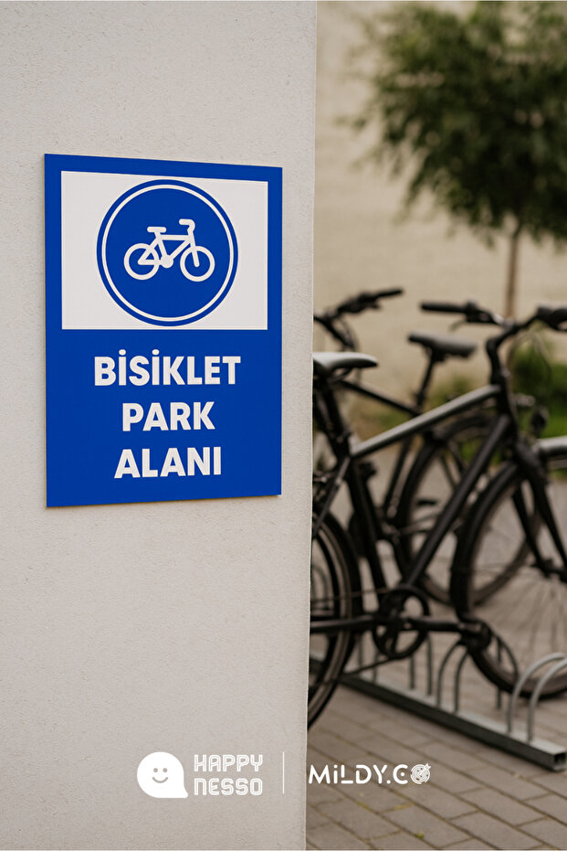 "Bicycle Parking Space" Warning Sign 35X25 cm Foil Printing Forex Signage | Double Tape Shipping