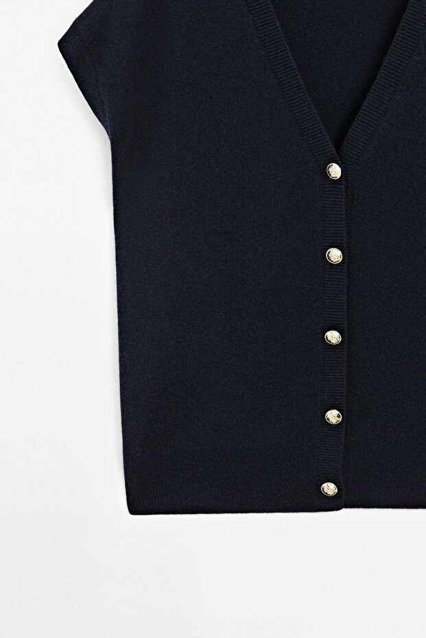 Dore düğmeli triko süveter - 7