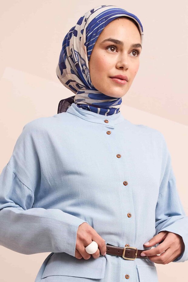 İndigo-Barok Eşarp - 1