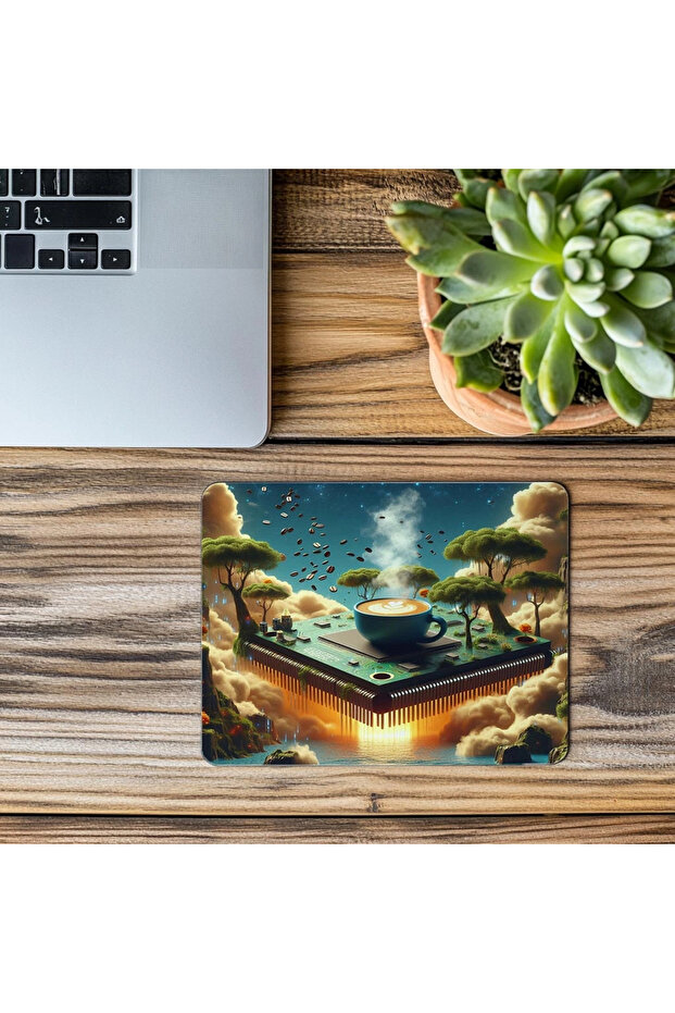 Data Cloudy Fictional Code Mousepad - 19X23 cm 2 mm Rectangle Imported Printed Mouse Pad - 3