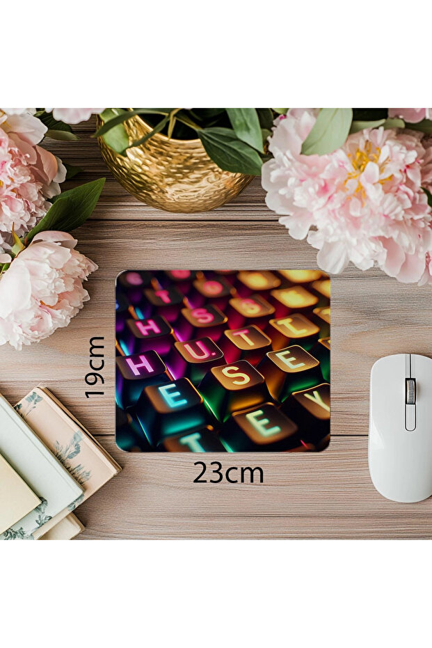 لوحة مفاتيح تحفيزية - Hustle Mousepad - 19x23 سم 2 مم مستطيلة مطبوعة مستوردة - 1