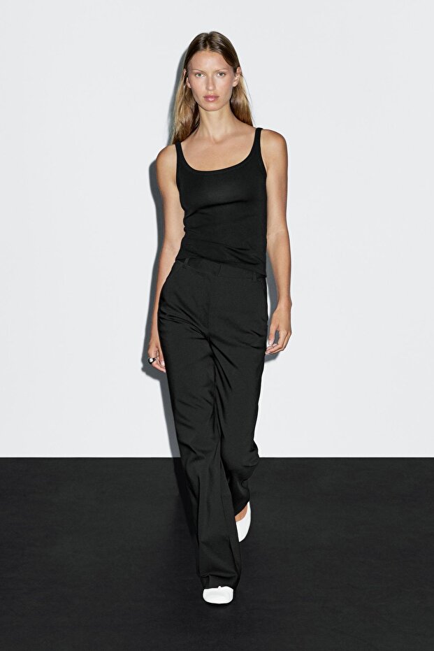 İspanyol paça streç pantolon - 2