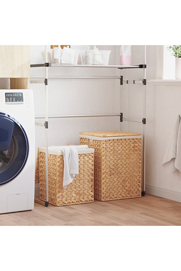 Laundry Baskets 2 pcs Water Hyacinth