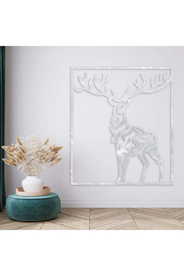 Silver acrylic panel with a deer pattern - 1