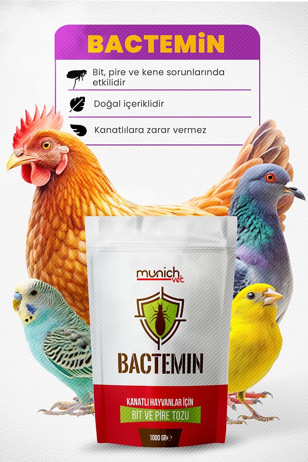 Bactemin Kanatlı Hayvan Bit Pire Tozu 1 Kilo - 2