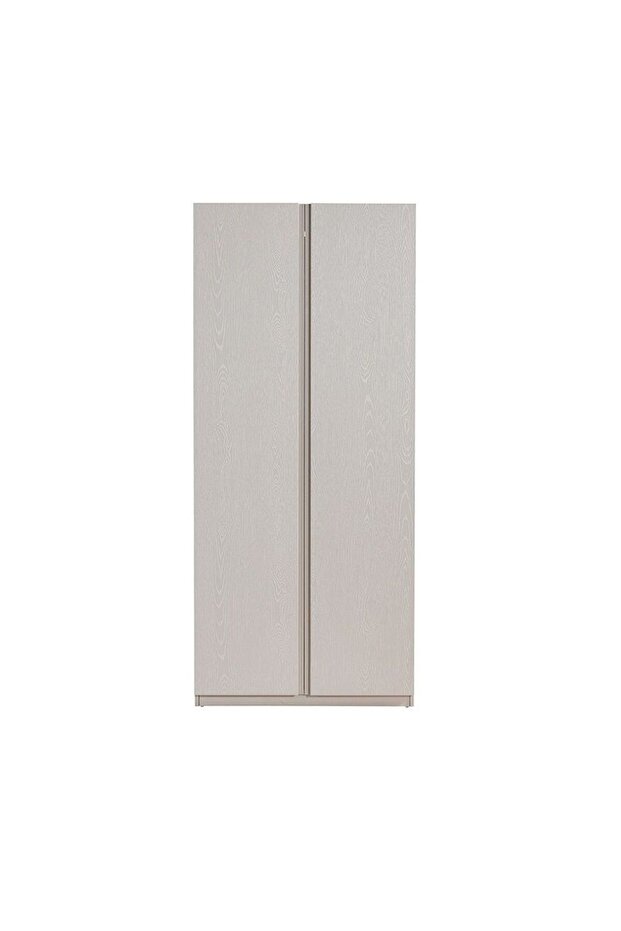 Infinity 2 Door Wardrobe with Shelves - Light Taupe L100xW59xH230cm