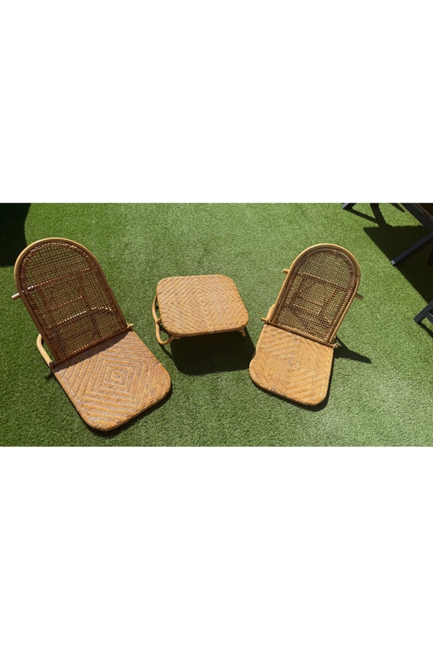 Bambu Mini Şezlong Takımı - 1