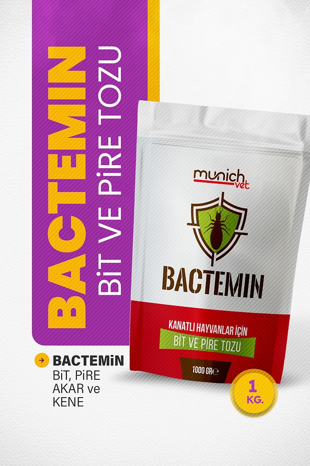 Bactemin Kanatlı Hayvan Bit Pire Tozu 1 Kilo - 1