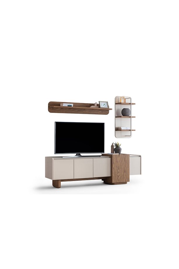 Kona 200 cm TV Sehpa Ünitesi Duvar Monte Yükseklik 92 cm Ayak Yüksekliği 21 Cm Derinlik 45 Cm - 2