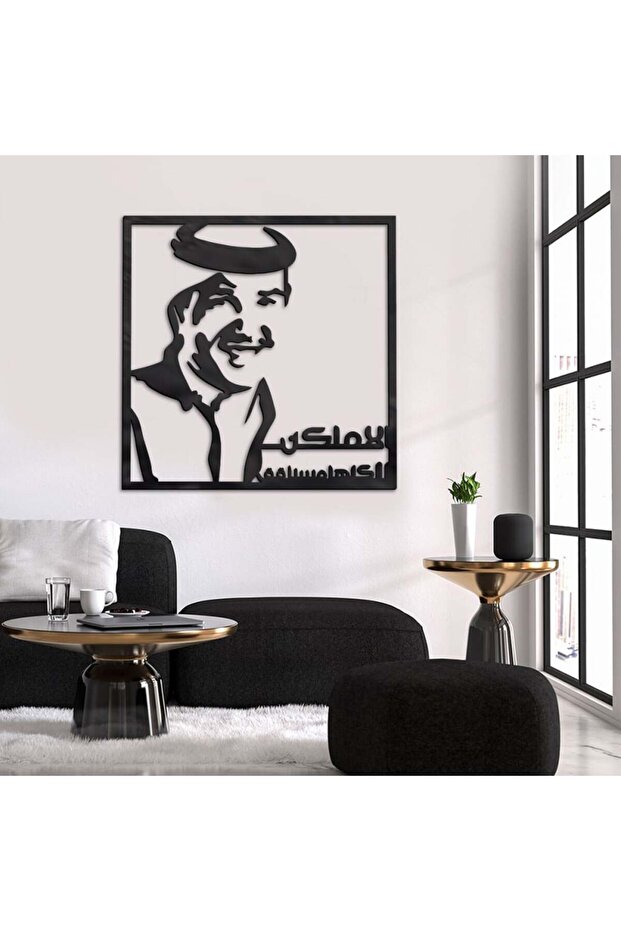 لوحة اكريلك اسود بنقشة محمد عبده