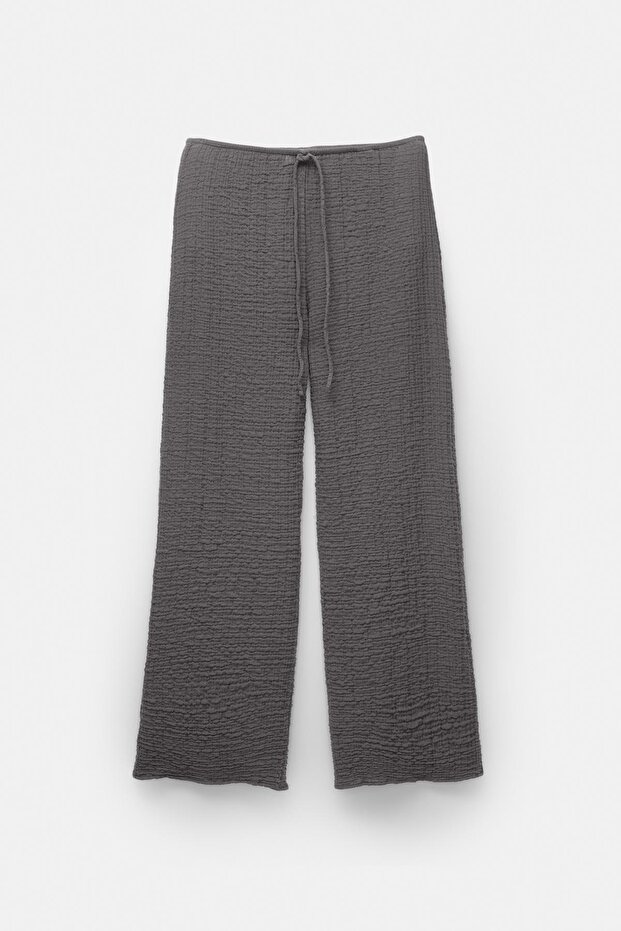 Büzgülü efektli jogger pantolon - 6