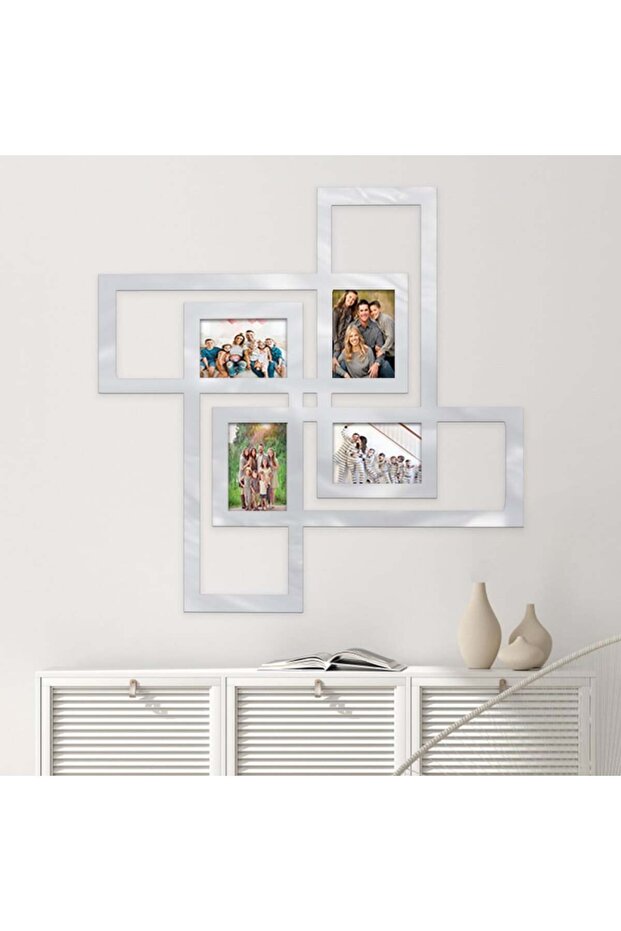 Silver acrylic panel with frame pattern - 1