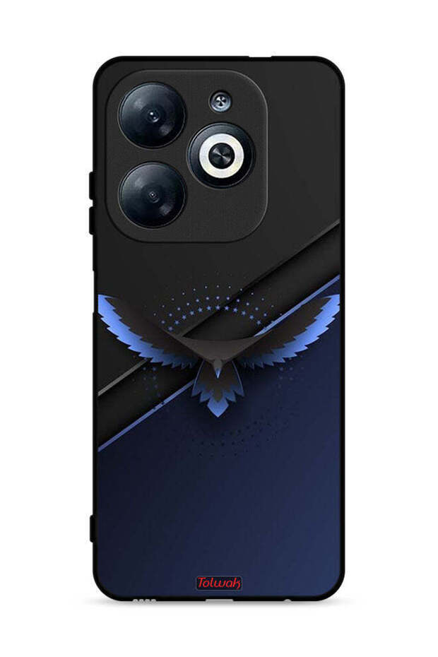 غطاء حماية لهاتف Infinix Smart 8 4G بتصميم فن تجريدي رقمي من تصميم نسر
